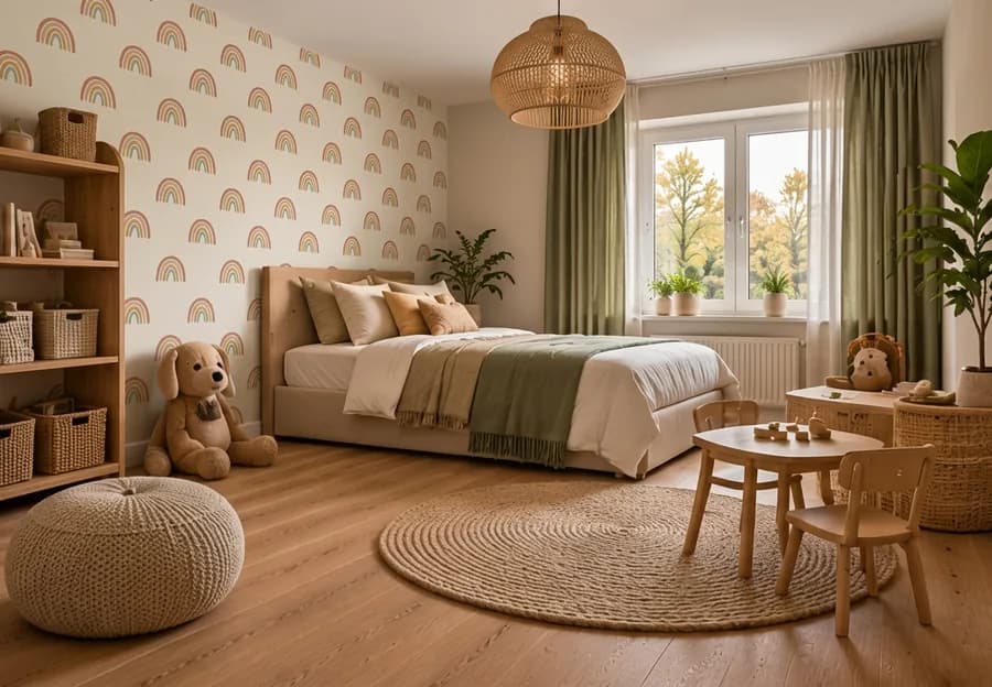 Babykamer met regenbogen