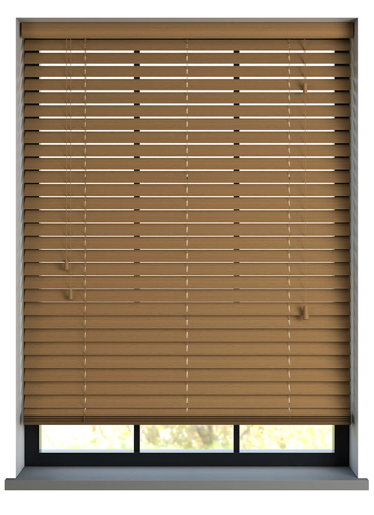 Sunwood PVC jaloezie met koord - Eiken