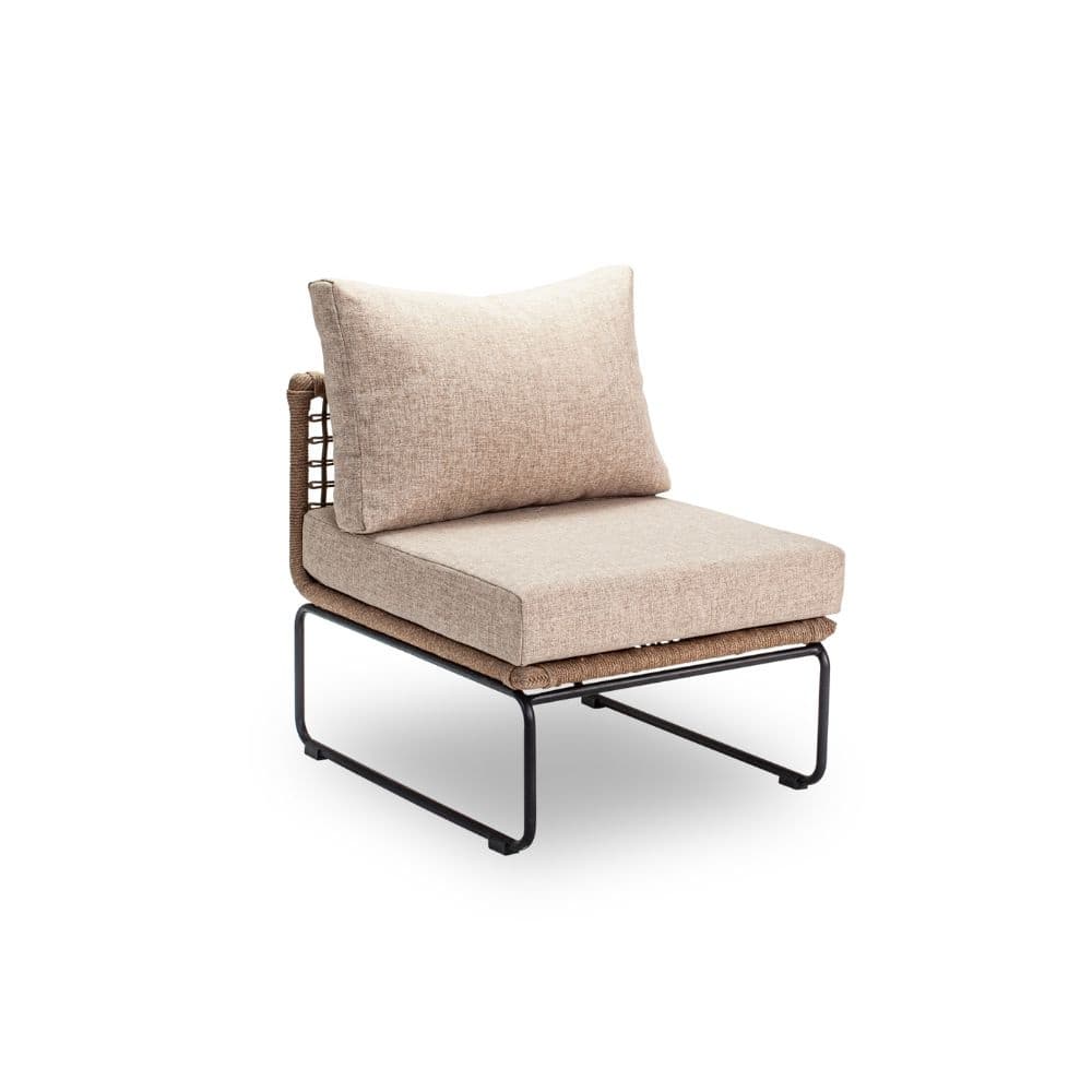 Tulum tussenelement | rvs + touw | Sahara Dust