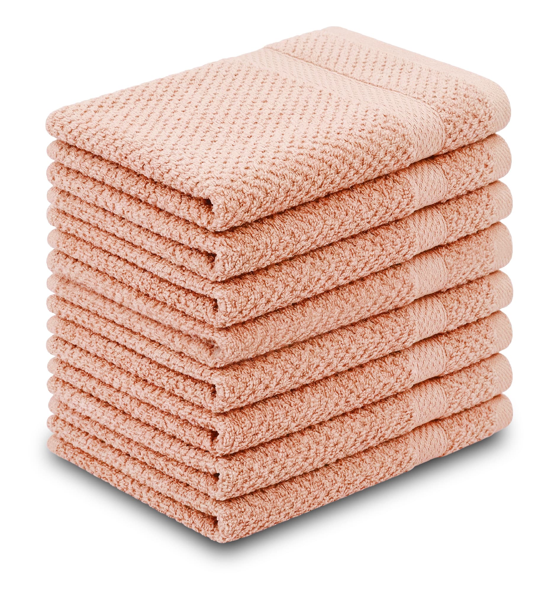 Gastendoek Popcorn Collectie – 8 stuks – 30×50 – perzik