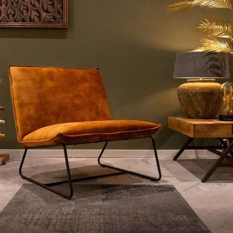 Fauteuil Sydney velvet cognac